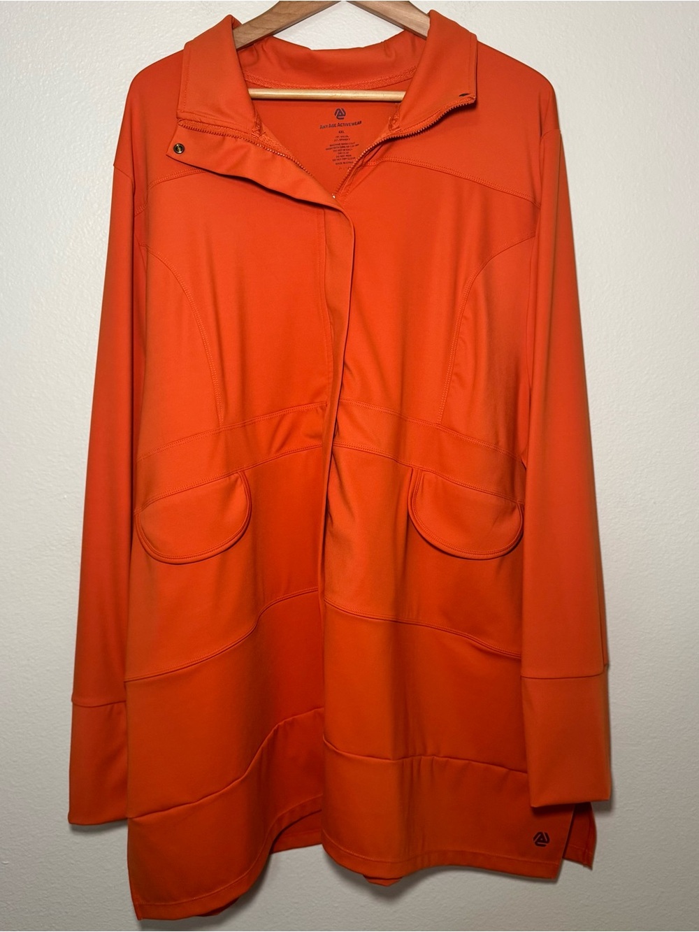 AnyAge Wear Madison Long Jacket 4XL Orange Activewear Travel Lightweight